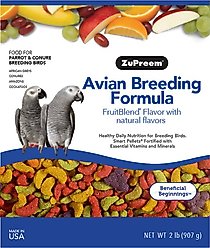 ZuPreem AvianBreeder FruitBlend with Natural Fruit Flavors Parrot & Conure Food, 2-lb bag