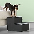 Zinus Easy Cat & Dog Stairs, Grey, X-Small, 2 Step