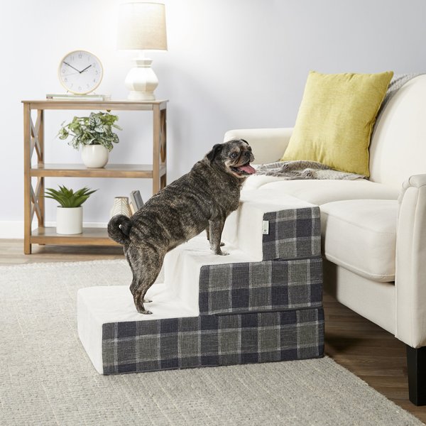 FRISCO Collapsible Cat & Dog Stairs & Storage, Gray