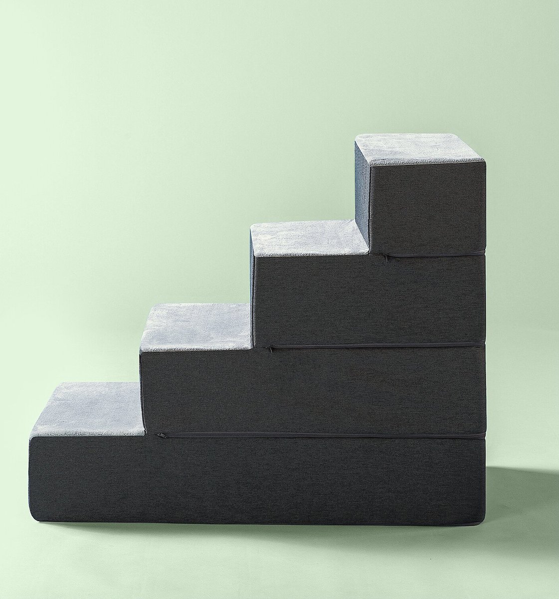 ZINUS Easy Cat & Dog Stairs, Grey, Large, 4Step