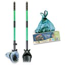 Pooch Approved Products GoGo Stik XP Pro & Rake Poop Scooper Set with Storage Clip, 37-in