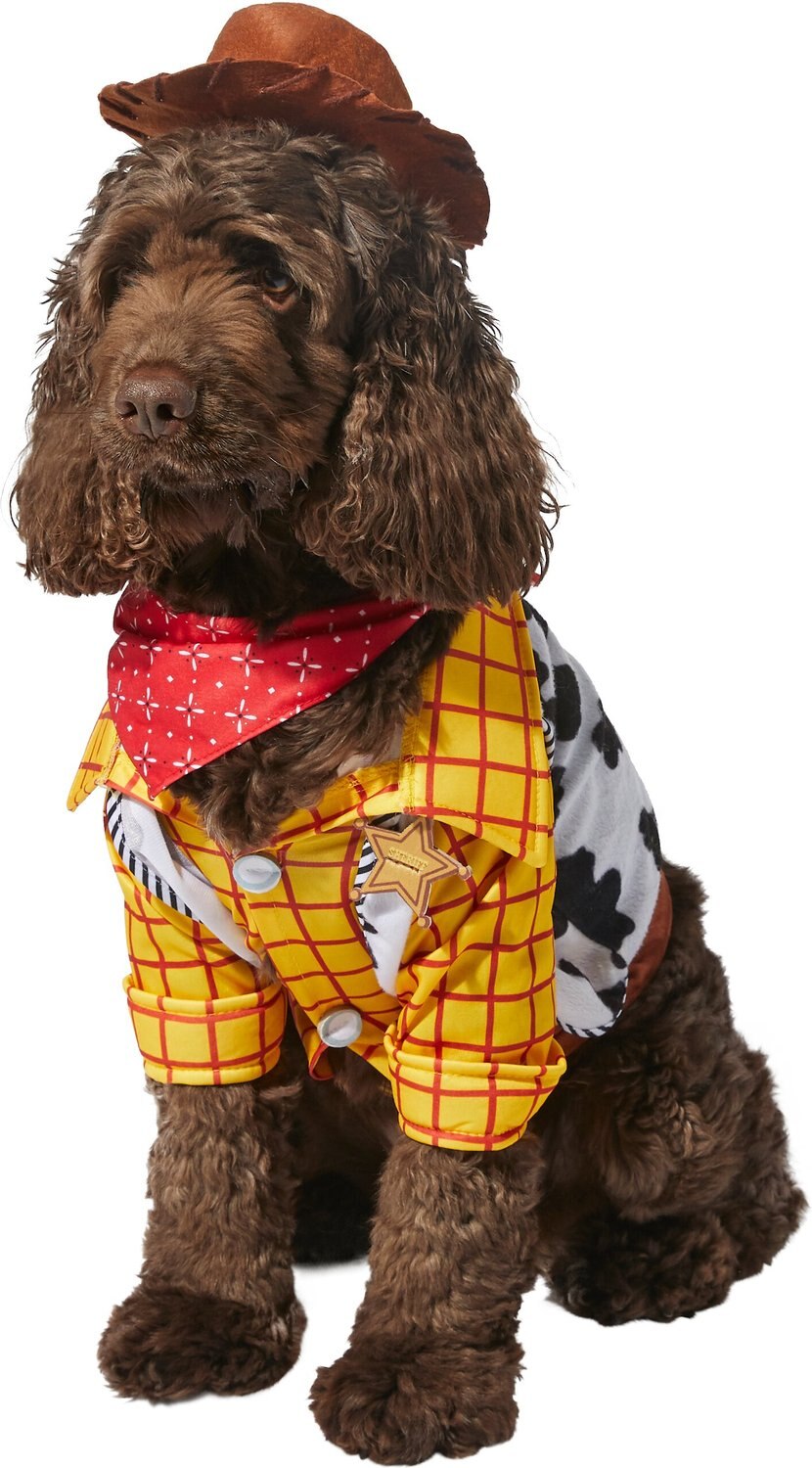 Woody Dog Fancy Dress Disney Toy Story Cowboy Pet Puppy Animal Costume Outfit 