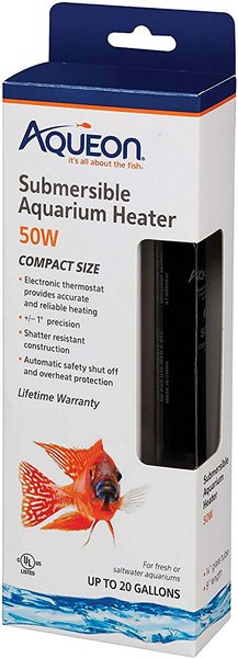 Aqueon Glass Adjustable Aquarium Heater, 50-watt slide 1 of 11
