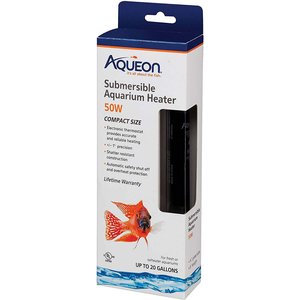 Aqueon Glass Adjustable Aquarium Heater, 50-watt