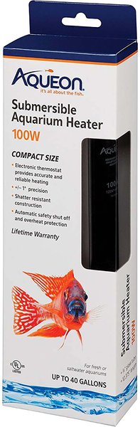 Aqueon Glass Adjustable Aquarium Heater, 100-watt slide 1 of 11