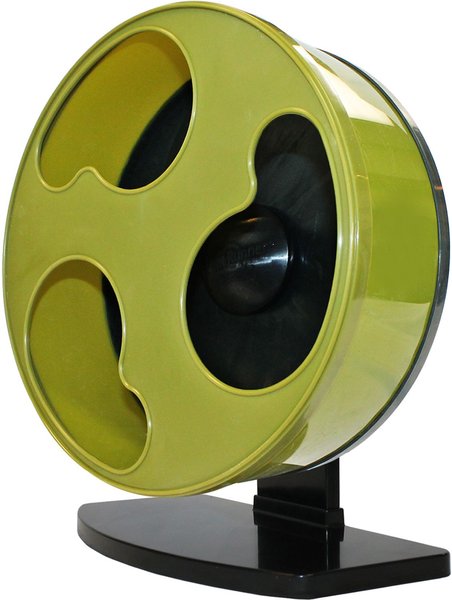 Exotic Nutrition Silent Runner Small Animal Exercise Wheel, Green, Wide slide 1 of 8