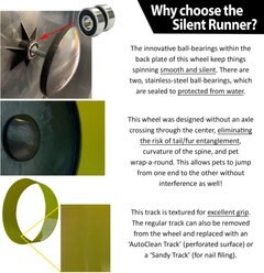 Exotic Nutrition Silent Runner Small Animal Exercise Wheel, Green, Wide slide 2 of 8