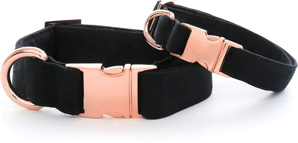 The Foggy Dog Onyx Nylon Dog Collar, Rose Gold, Medium: 14 to 19-in neck, 1-in wide slide 1 of 4
