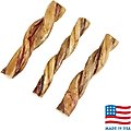 Bones & Chews Made in USA 6" Twisted Bully Stick Dog Treat, 3 count
