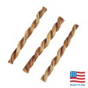 Bones & Chews Made in USA 12" Twisted Bully Stick Dog Treat, 3 count