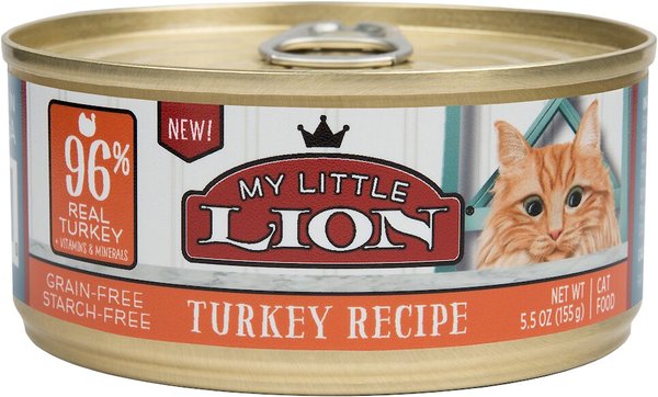 MY LITTLE LION 96 Turkey Recipe Grain Free Canned Cat Food 5.5