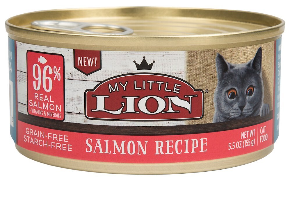 what is the % of taurine in the salmon and duck wet cat food? | Chewy.com