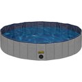 KOPEKS Outdoor Portable Dog Swimming Pool, Gray, Large