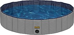 KOPEKS Outdoor Portable Dog Swimming Pool, Gray, X-Large