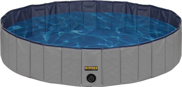 KOPEKS Outdoor Portable Dog Swimming Pool, Gray, X-Large slide 1 of 6