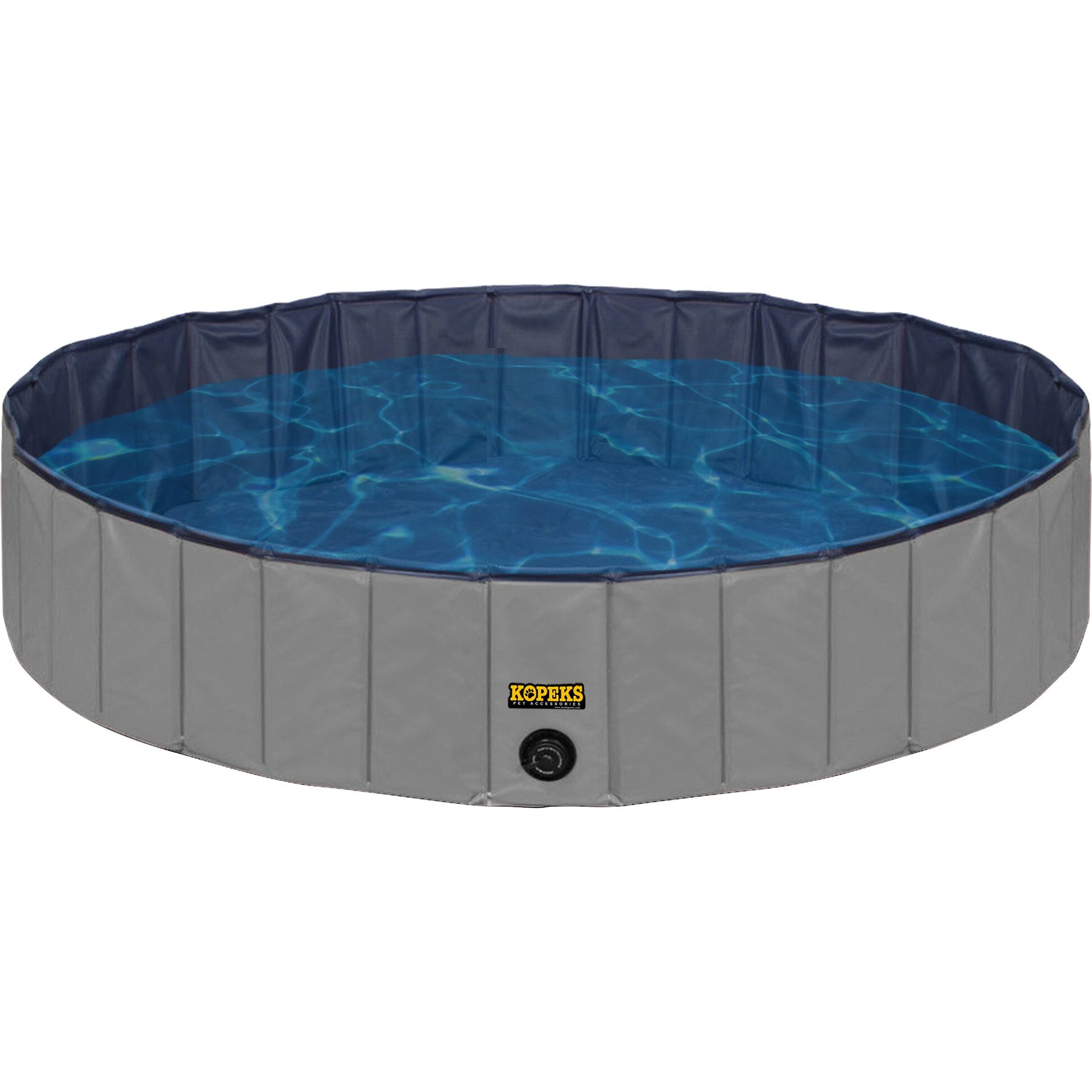 KOPEKS Outdoor Portable Dog Swimming Pool, Gray, X-Large