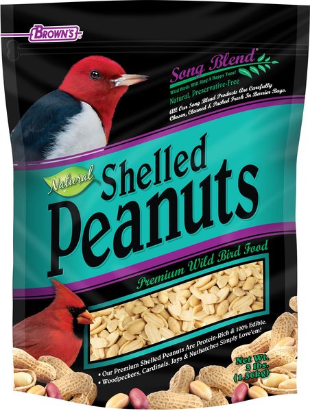 Brown's Song Blend Shelled Peanuts Wild Bird Food, 3-lb bag slide 1 of 5