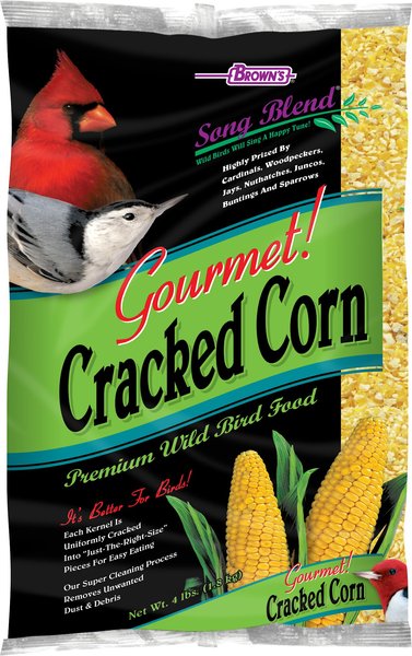 Brown's Song Blend Gourmet! Cracked Corn Wild Bird Food, 4-lb bag slide 1 of 2