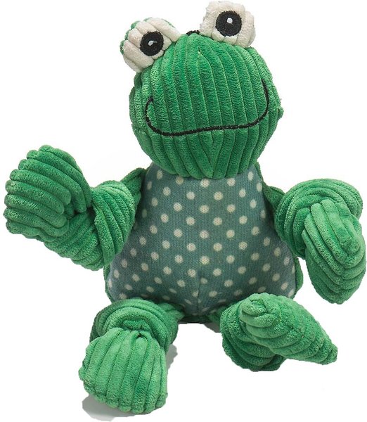 green frog dog toy