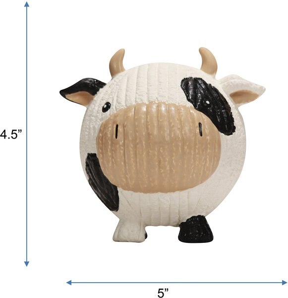 HuggleHounds Ruff-Tex Cow Squeaky Dog Toy