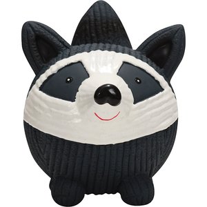 HuggleHounds Ruff-Tex Squeaky Dog Toy, Raccoon, Large