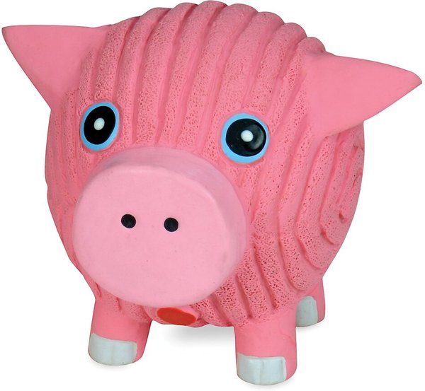 HuggleHounds Ruff-Tex Squeaky Dog Toy, Pig, Large slide 1 of 10