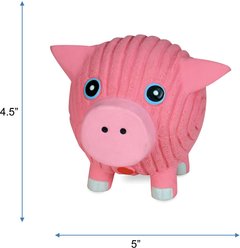 HuggleHounds Ruff-Tex Squeaky Dog Toy, Pig, Large slide 2 of 9