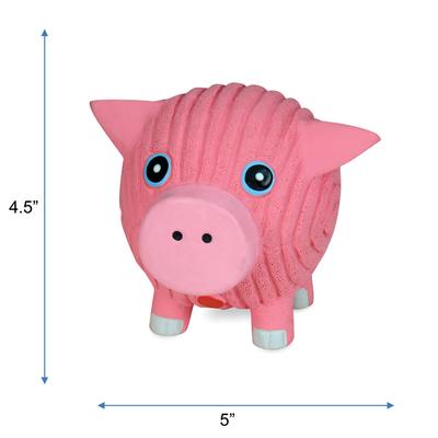 Show full view: HuggleHounds Ruff-Tex Squeaky Dog Toy, Pig, Large slide 3 of 12