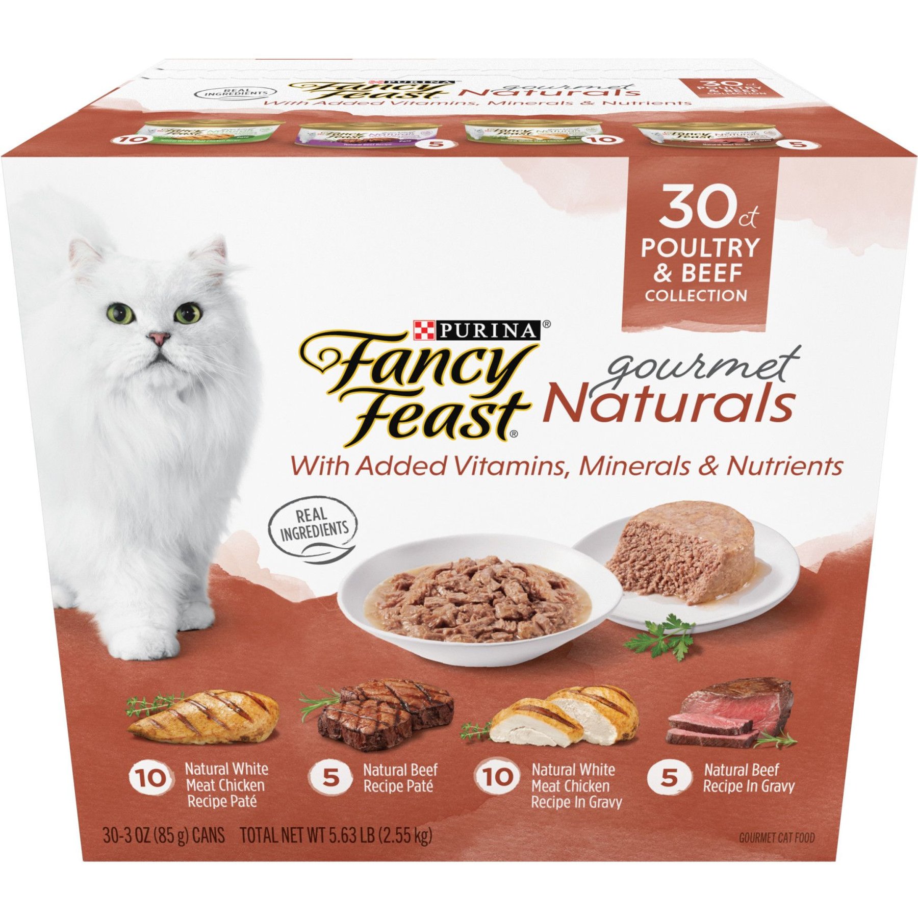 FANCY FEAST Gourmet Naturals Poultry Beef Variety Pack Canned