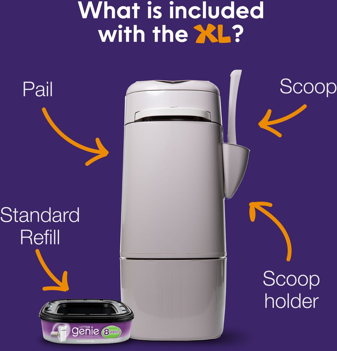 LITTER GENIE Cat Litter Disposal System, XLarge