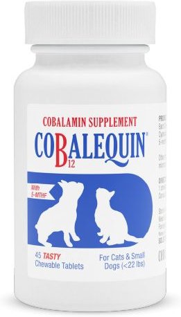 Nutramax Cobalequin Chewable Tablets B12 Supplement for Cats & Small Dogs, 45 count slide 1 of 10