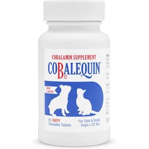 Nutramax Cobalequin Chicken Flavored Chewable Tablets Supplement for Cats & Small Dogs, 45 count