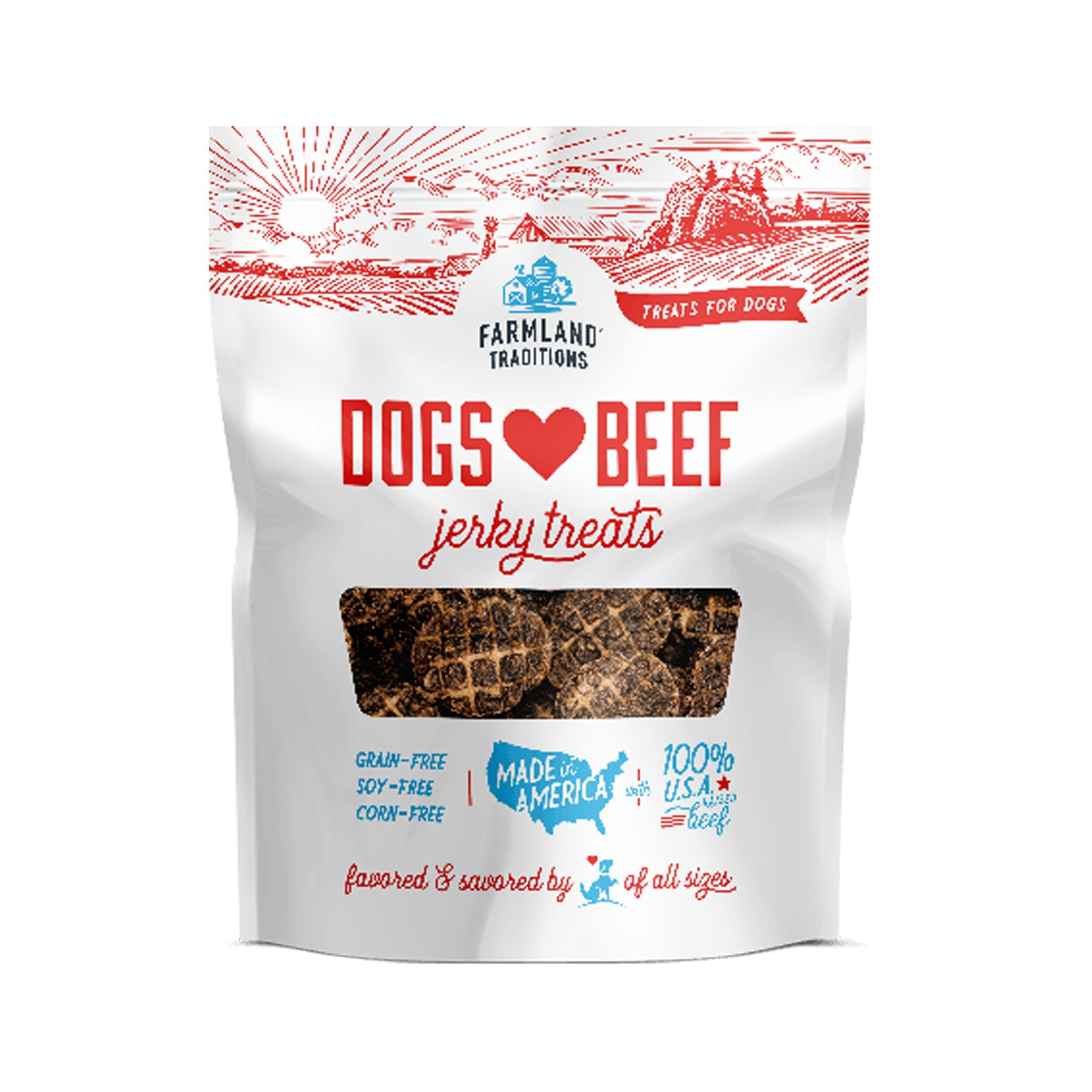 FARMLAND TRADITIONS USA Dogs Love Beef GrainFree Jerky Dog Treats