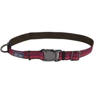 K9 Explorer Reflective Dog Collar, Berry, 12 to 18-in neck, 1-in wide