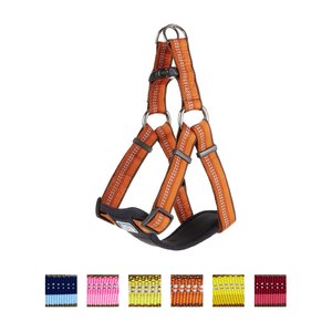 K9 Explorer Reflective Adjustable Padded Dog Harness, Campfire Orange, Medium, 1-in x 20-30-in