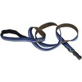 K9 Explorer Scissor Snap Reflective Dog Leash, Sapphire, 6-ft long, 1-in wide