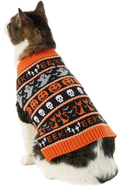 Frisco Halloween Fair Isle Dog & Cat Sweater, Small slide 1 of 8