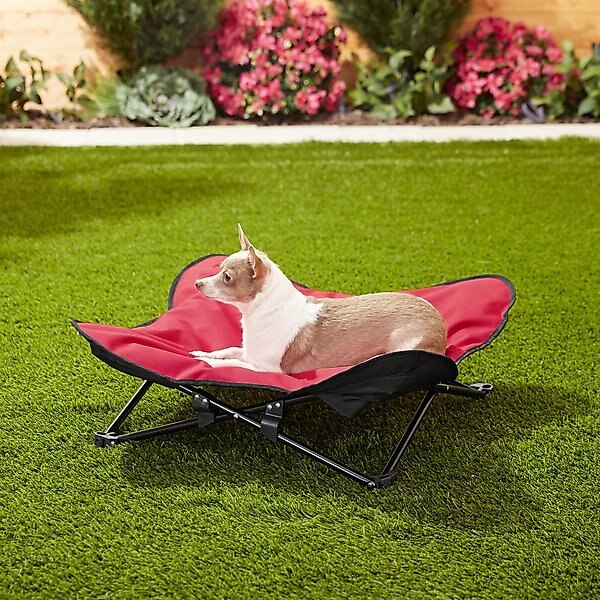 HDP Padded Napper Elevated Dog Bed, Red, Medium slide 1 of 6