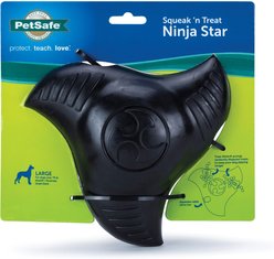 PetSafe Squeak 'n Treat Ninja Star Tough Dog Chew Toy, Large