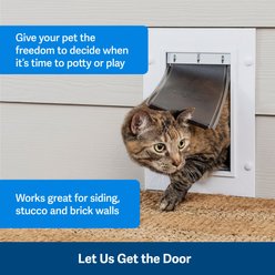 PetSafe Wall Entry Dual Flap Pet Door with Closing Panel, White, Small slide 2 of 7