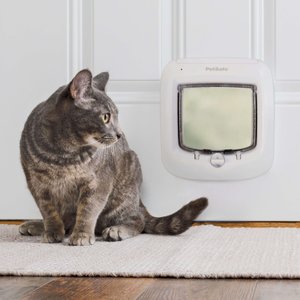PetSafe 4-Way Locking Microchip Entry Cat Door, White