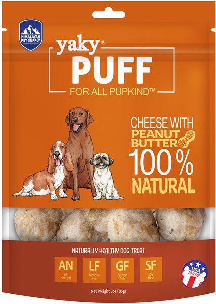 Himalayan Pet Supply Grain-Free yakyPUFF Peanut Butter Flavor Dog Treats, 2-oz bag slide 1 of 5