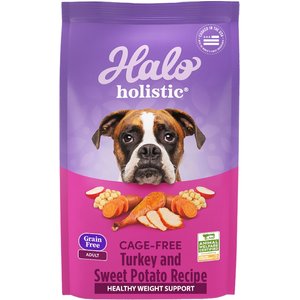 Halo Holistic Complete Digestive Health Grain-Free Turkey & Sweet Potato Dog Food Recipe Adult Dry Dog Food, 21-lb bag