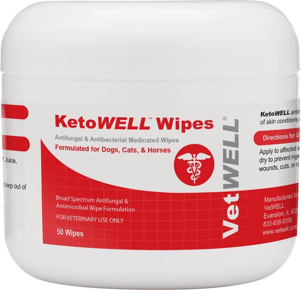 VetWELL KetoWell Antiseptic Dog, Cat & Horse Wipes, 50 count slide 1 of 5