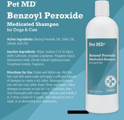 Pet MD Benzoyl Peroxide Dog & Cat Shampoo, 12-oz bottle slide 2 of 5