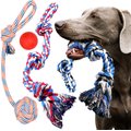 Pacific Pups Rescue 4-Piece Medium & Large Dog Rope & Ball Toy Set