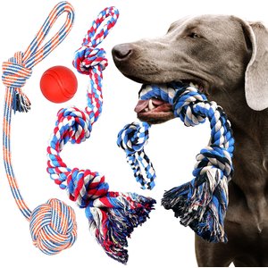 Pacific Pups Rescue Assorted Rope Dog Toys, 4 count
