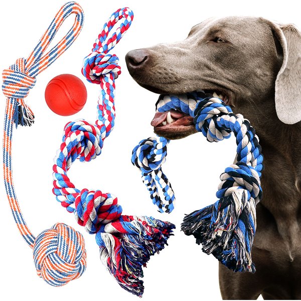 Pacific Pups Rescue Rope & Chew Dog Toy Variety Pack, 18 count