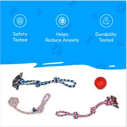 Pacific Pups Rescue 4-Piece Medium & Large Dog Rope & Ball Toy Set slide 2 of 9