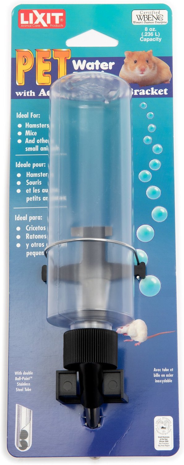 LIXIT Water Bottle with Aquarium & Cage Bracket Small Animal Water ...